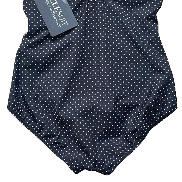 Miracle suit Oceanus Polka-Dot One-Piece Swimsuit Womens Size 12DD Tummy Control - Picture 7 of 8